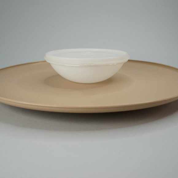 Vintage Tupperware Dip-n-Serve Almond Beige Serving Set - Picture 3 of 8